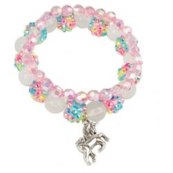 BRACELET ÉTINCELANT AVEC BRELOQUE DE PONEY